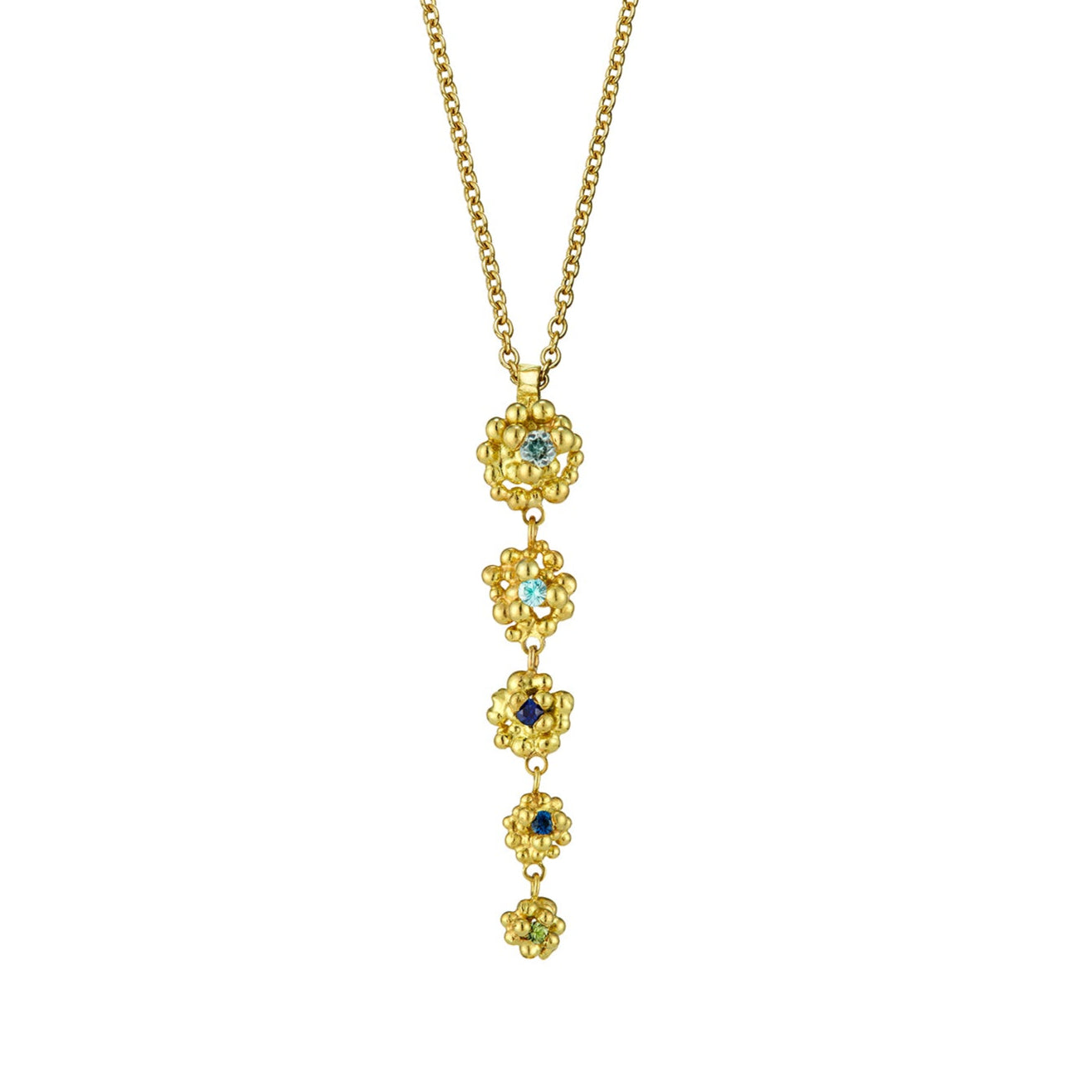 Berry Cascade Pendant - Zircon & Sapphires