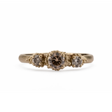 Triple Cluster Champagne Diamond Ring