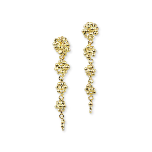 Berry Cascade Earrings - Gold