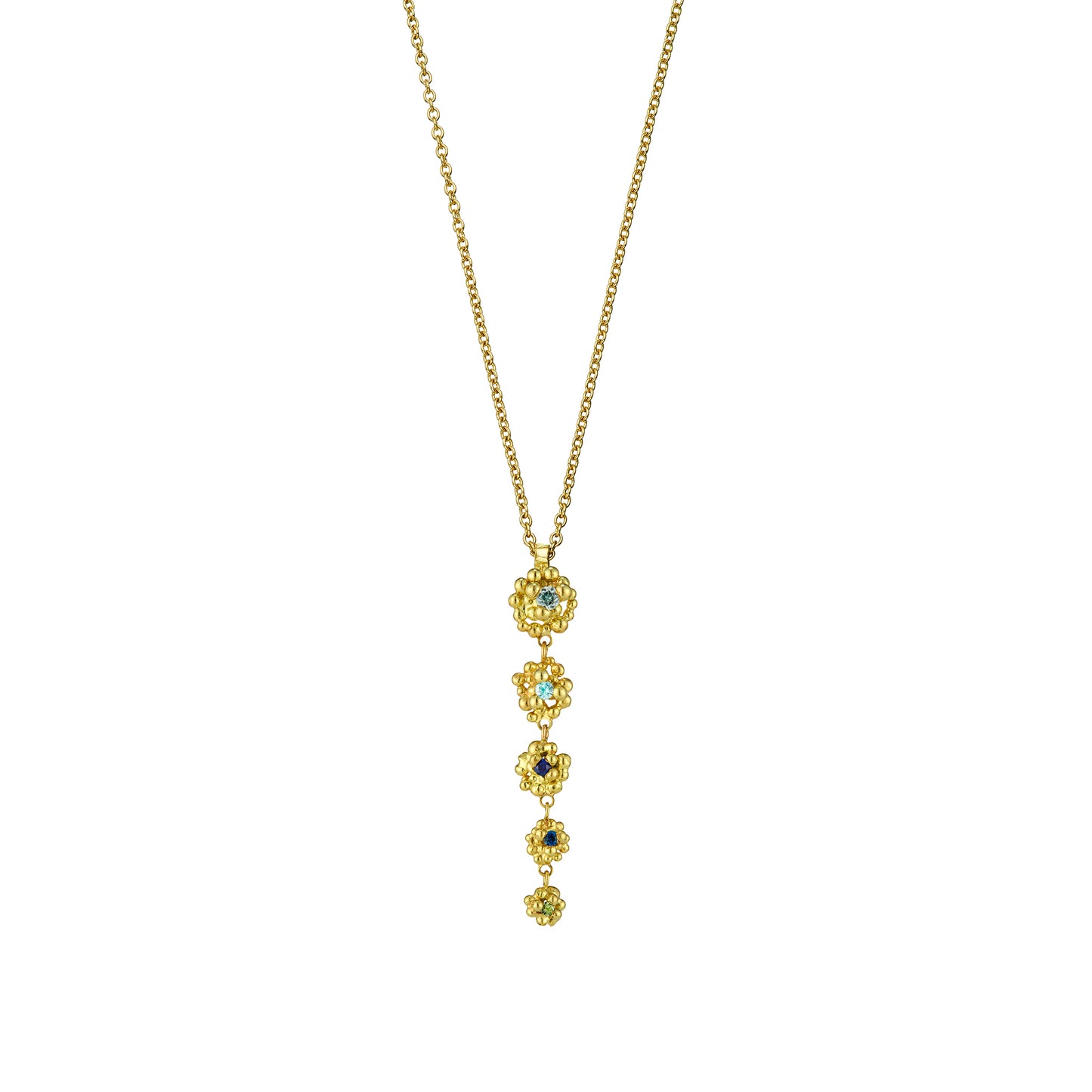 Berry Cascade Pendant - Zircon & Sapphires