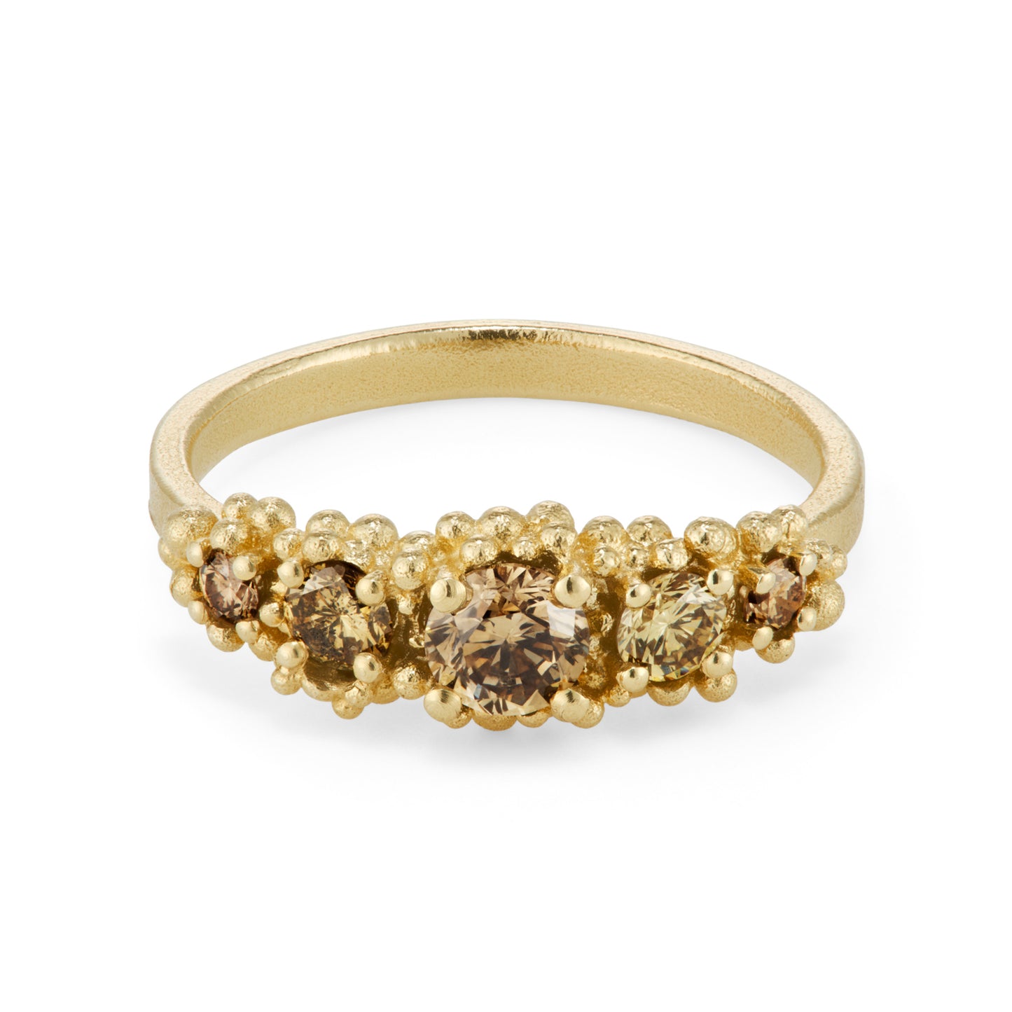 Cluster Ring - Five Champagne Diamonds