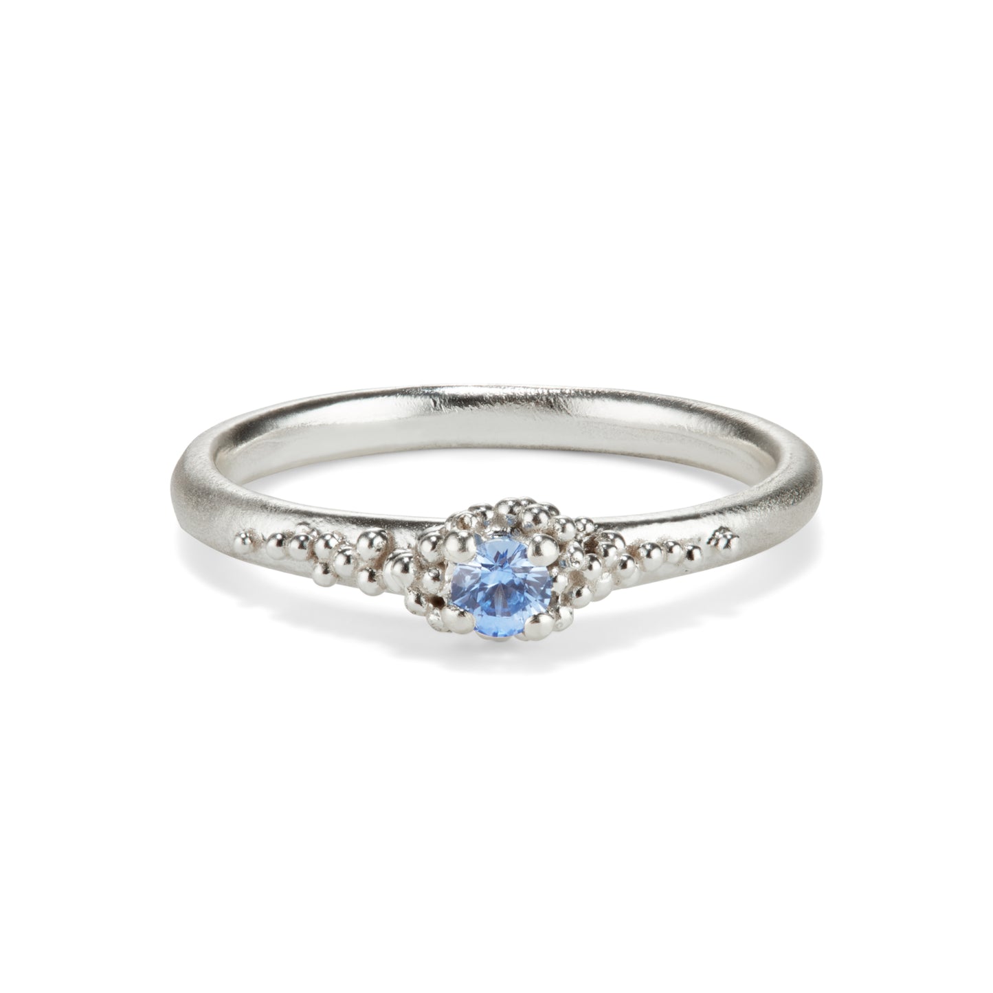 Cluster Ring - Silver & Cornflower Sapphire