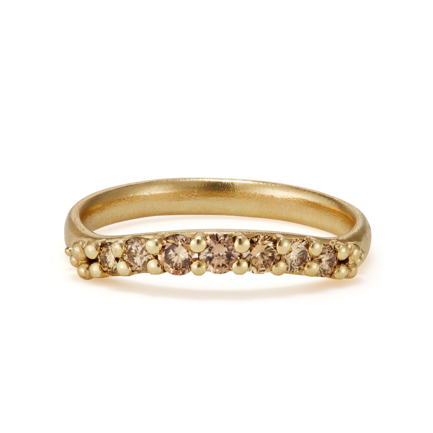 Diamond Contour Ring - 7 Champagne Diamonds