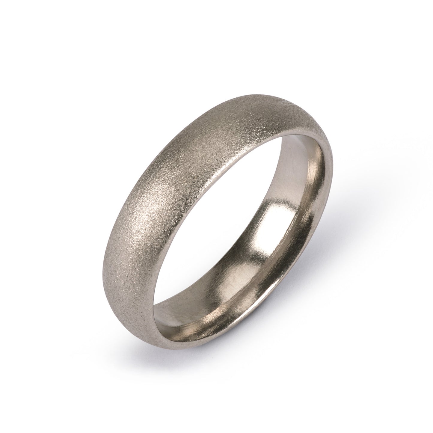 Court wedding Band - 9ct White Gold