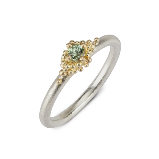 Cluster Ring - Silver, Gold and Sapphire