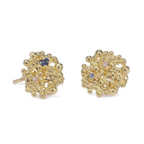 Berry Earrings - Sapphire and Diamonds (Medium)