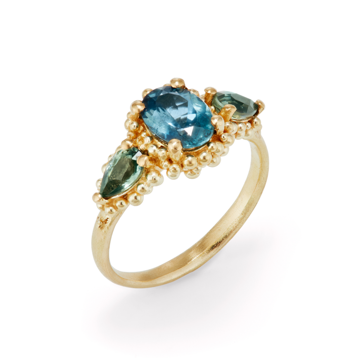 Raindrops Sapphire Cluster Ring