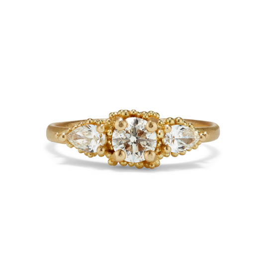 Round & Raindrop Diamond Cluster