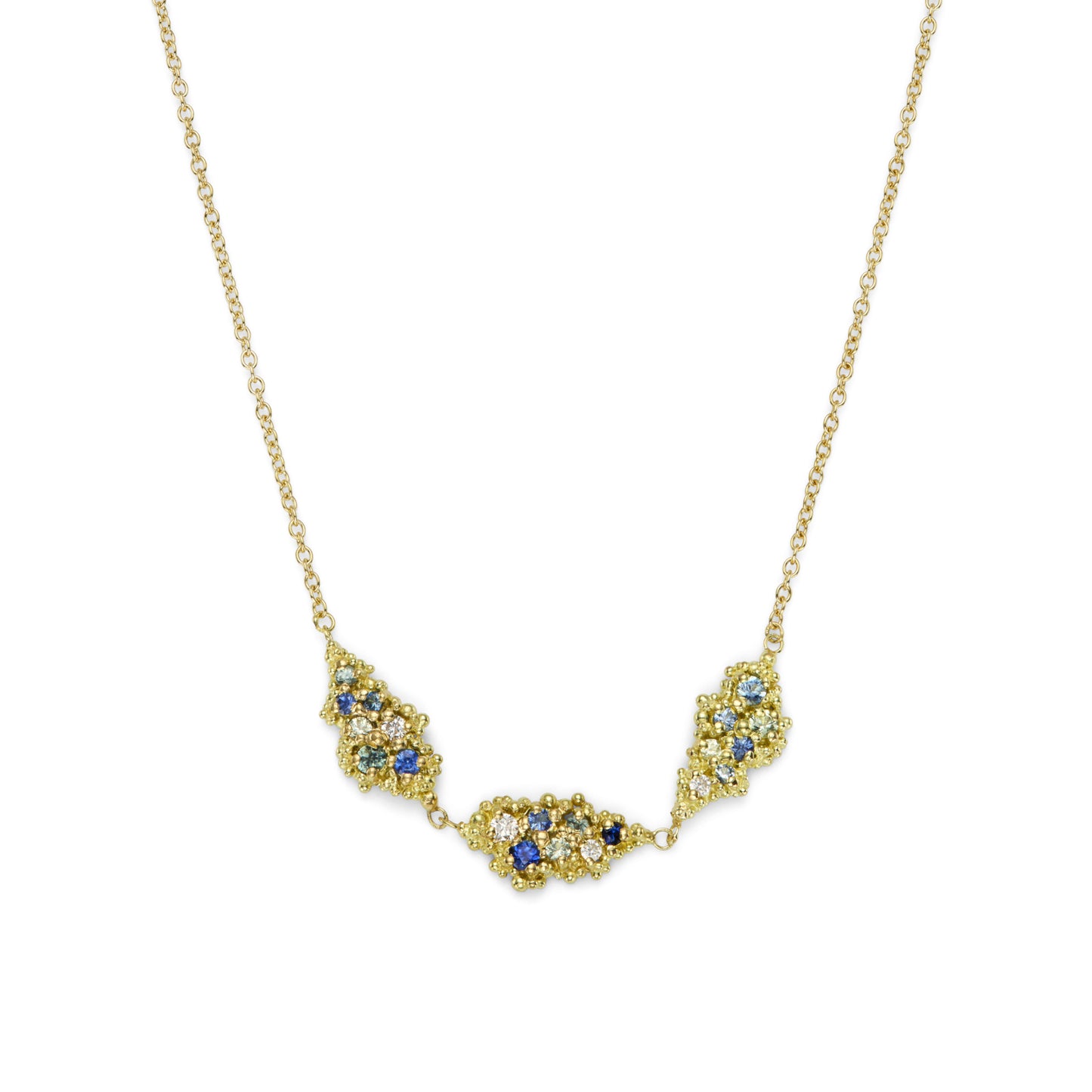 Sapphire Mareel Triptych Necklace