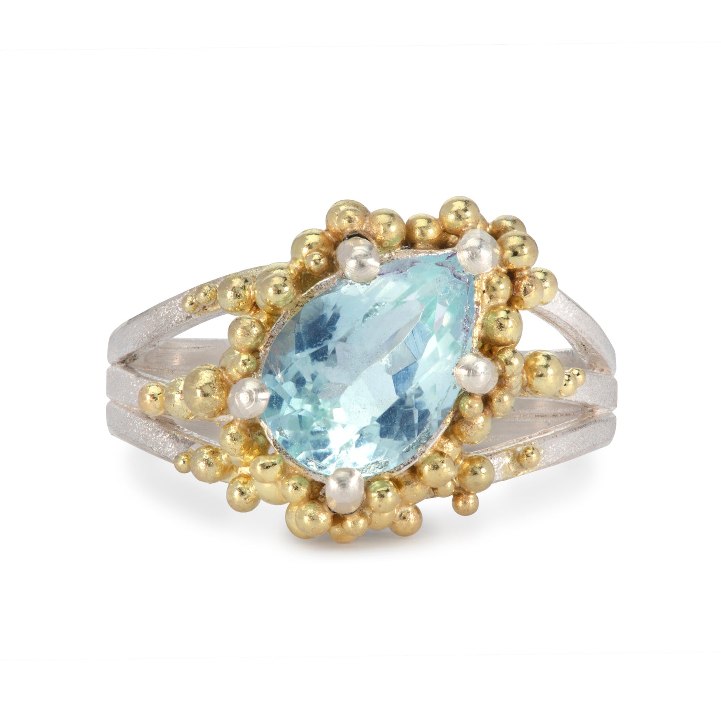 Scattered Sky Blue Topaz Ring