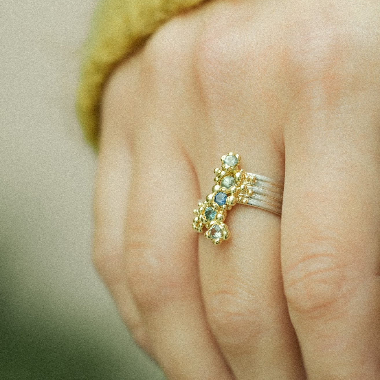 Whorl Ring - Sapphires