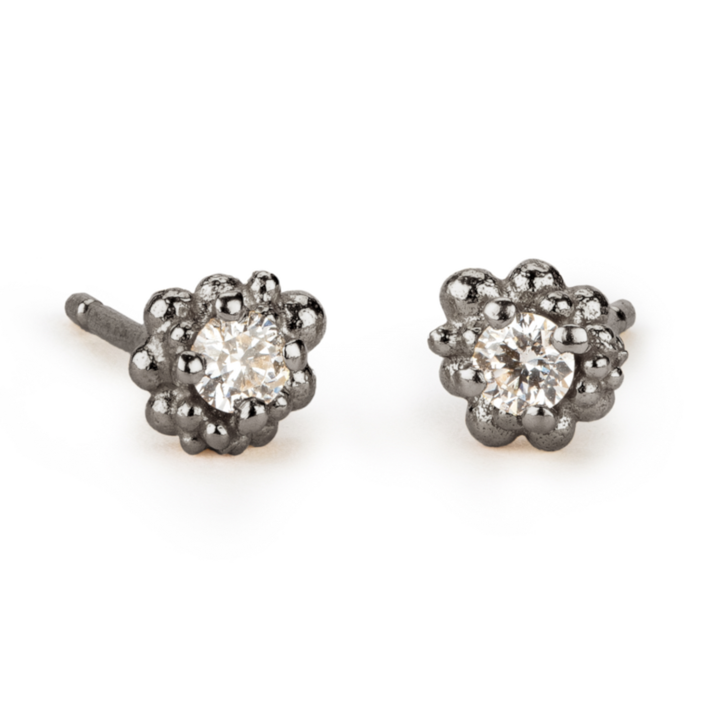 Cluster Earrings - 18ct White Gold