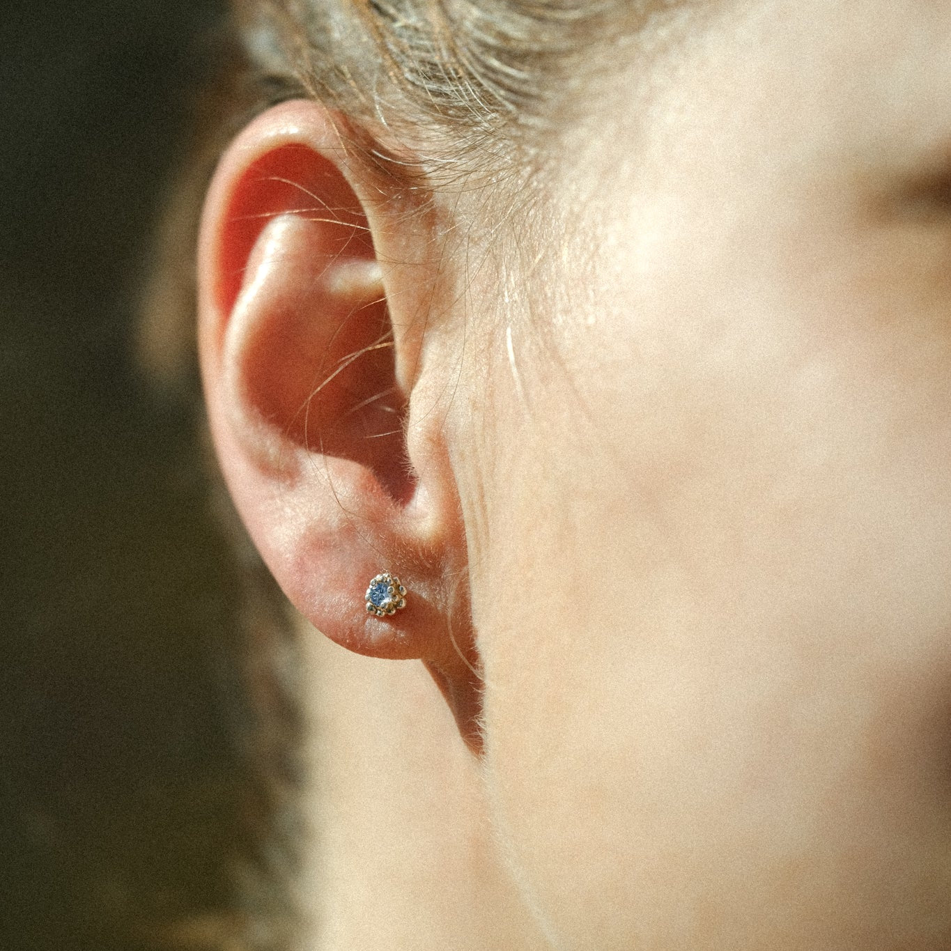 Cluster Earrings - Cornflower Blue Sapphires