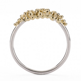 Granule Ring - silver and gold