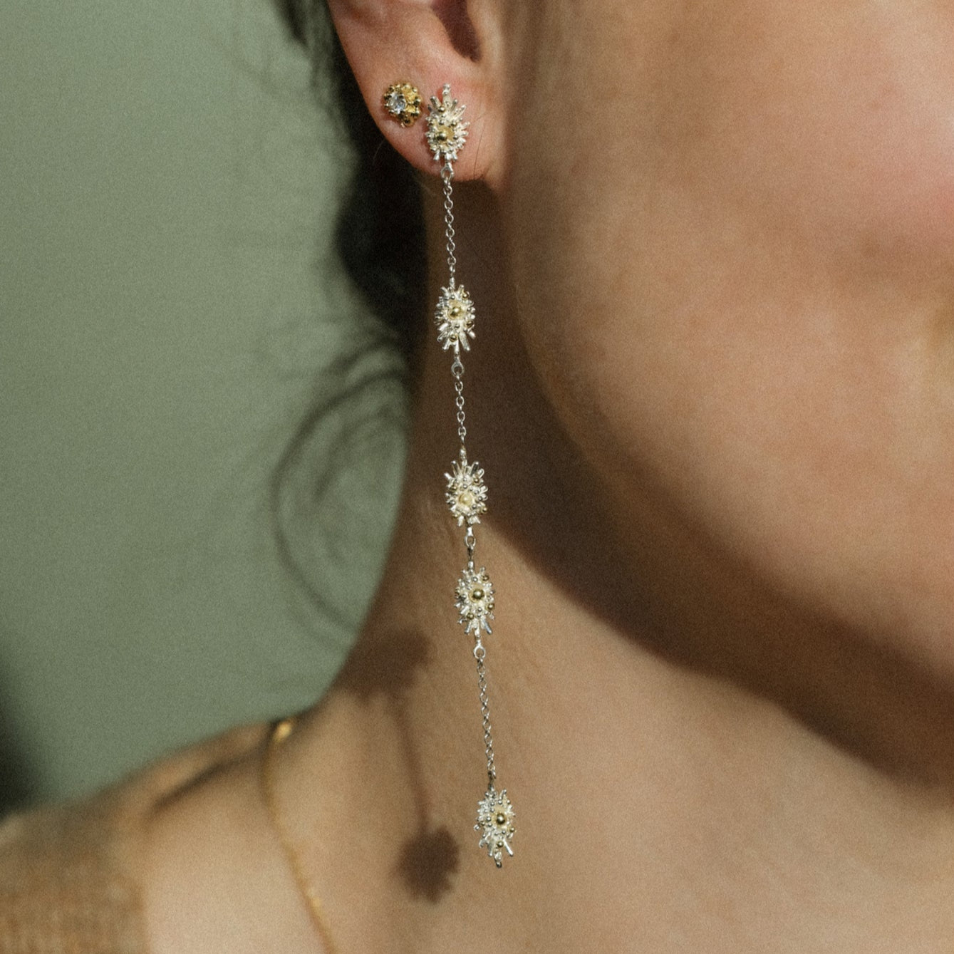 Sea Urchin Mini Burst Earrings - Long