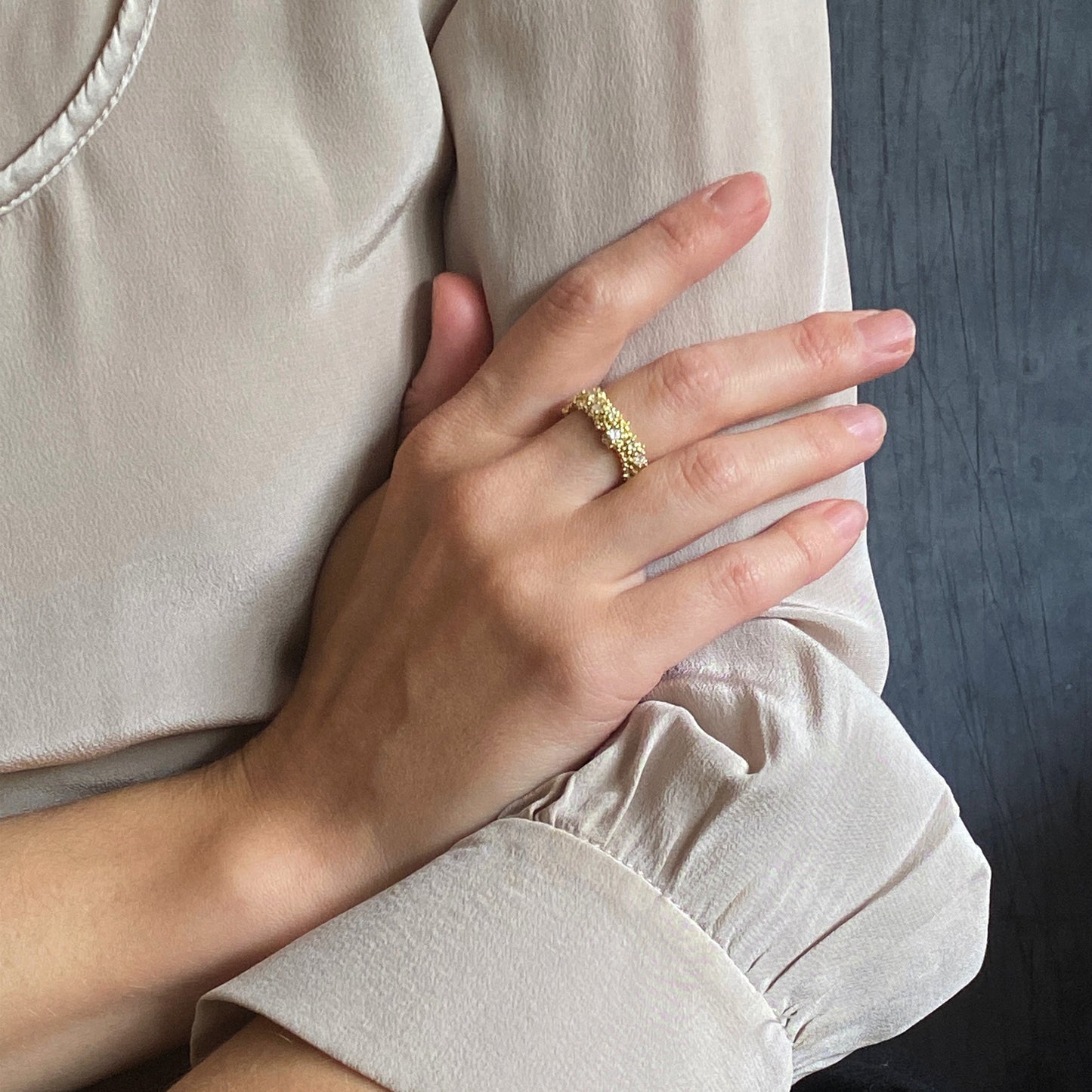 Whirlpool Diamond Ring