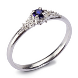 Cluster Ring - blue sapphire