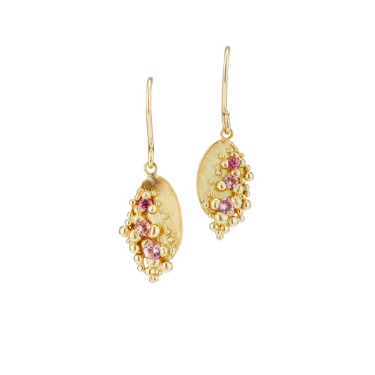 Adorn Edge Drops - Pink Sapphires