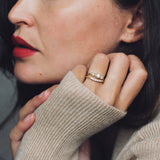 Diamond Contour Ring - 7 diamonds