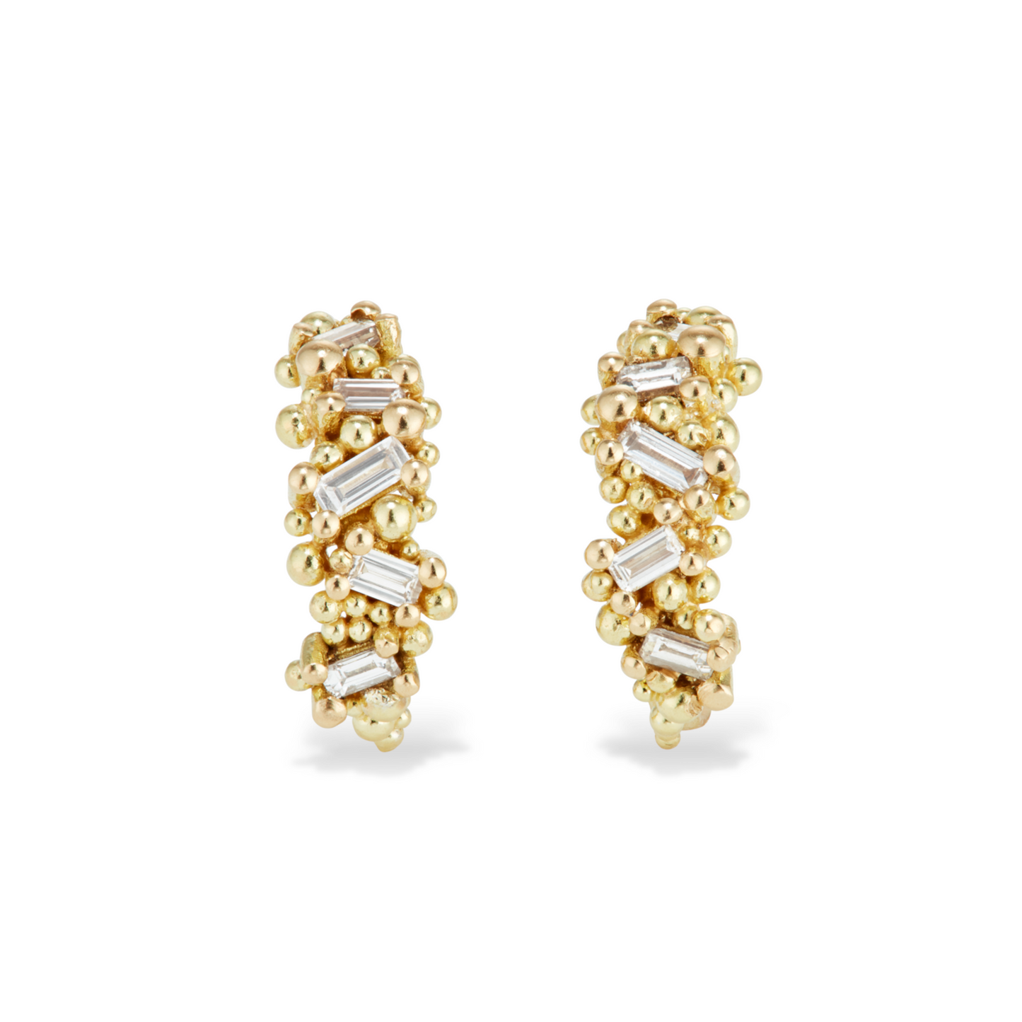Baguette Diamond Hoops