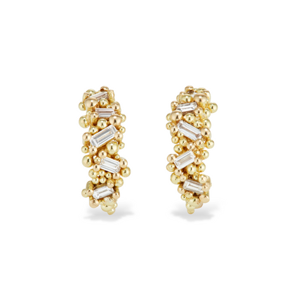 Baguette Diamond Hoops