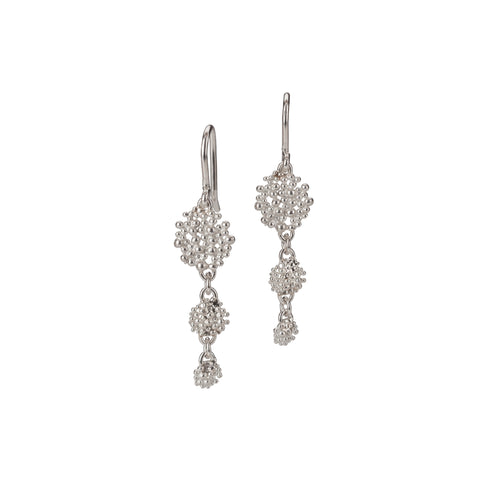 Berry Triple Drop Earrings