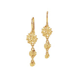 Berry Triple Drop Earrings