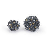 Berry Earrings - Oxidised Silver & 18ct gold