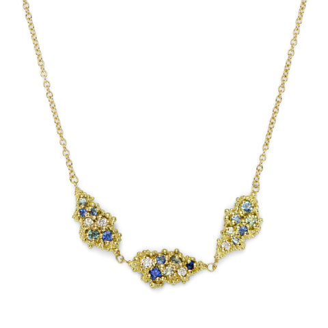 Sapphire Mareel Triptych Necklace