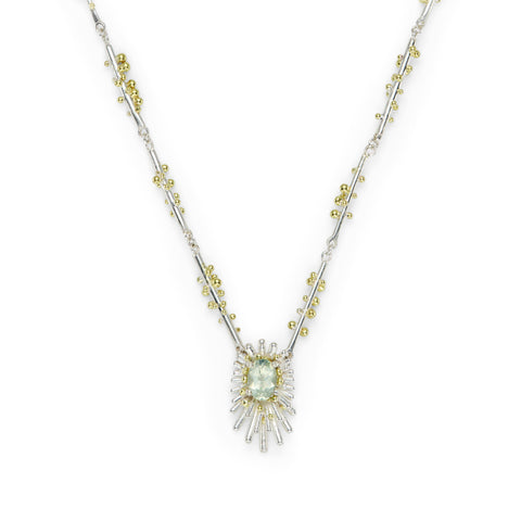 Reef Urchin Green Amethyst Granulated Necklace
