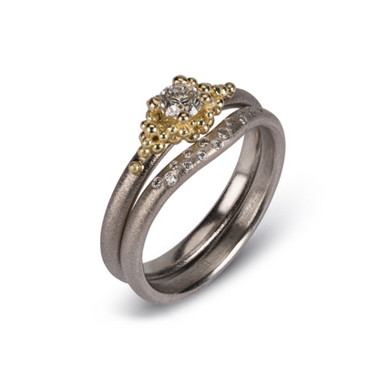 Cluster Diamond Ring - Mixed Metals