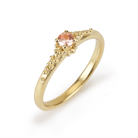 Cluster Ring - Peach Sapphire