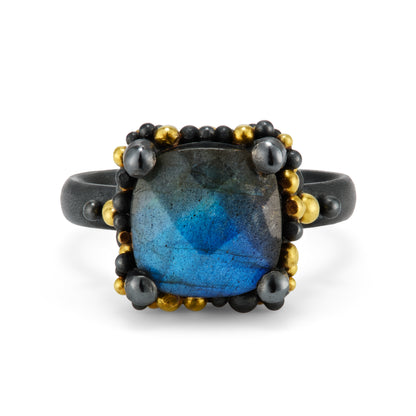 Cocktail Cluster Ring - Labradorite