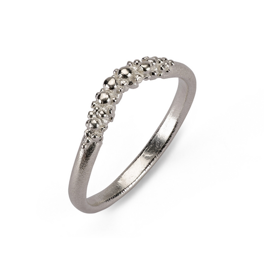 Contour Granule Ring - Silver