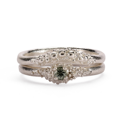 Contour Granule Ring - Silver