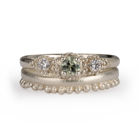 Crown Ring - 9ct white gold