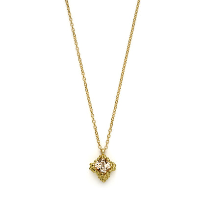 Cushion Cut Cluster Pendant - Zircon