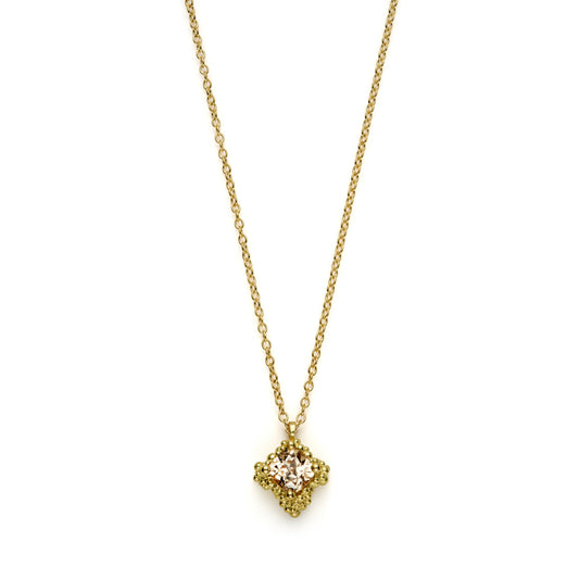 Cushion Cut Cluster Pendant - Zircon