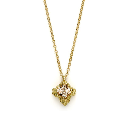 Cushion Cut Cluster Pendant - Zircon