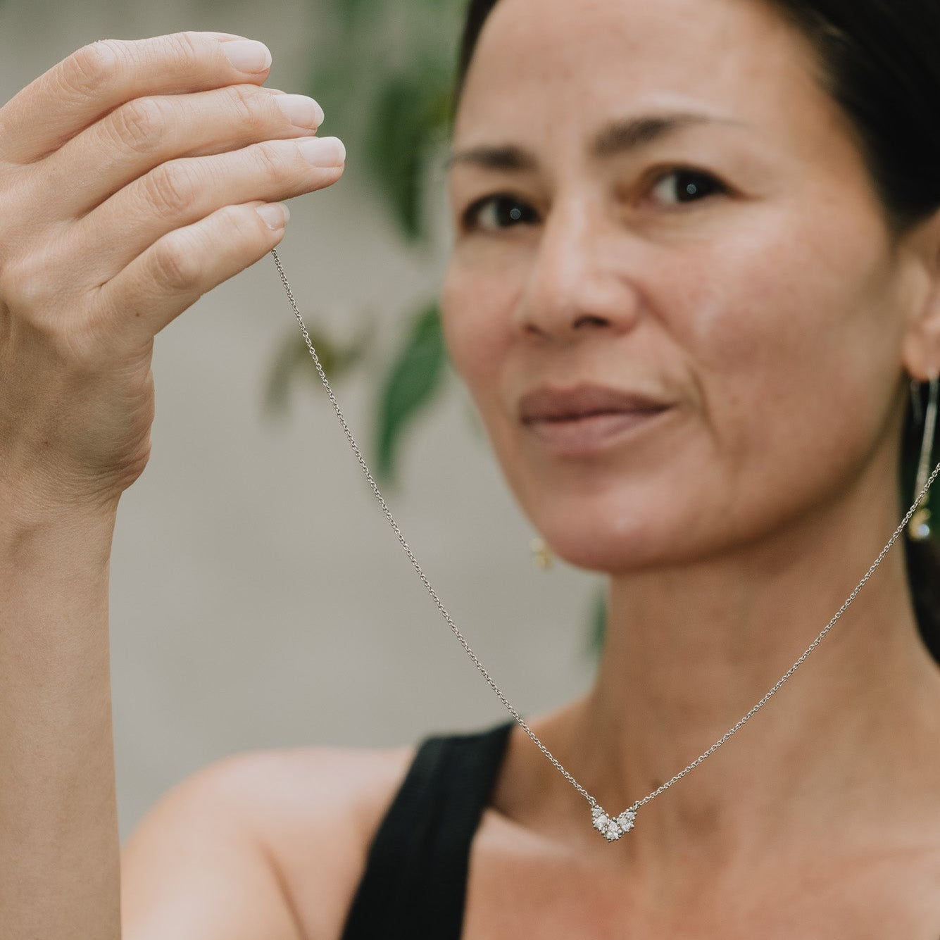 Raindrop Necklace - Platinum