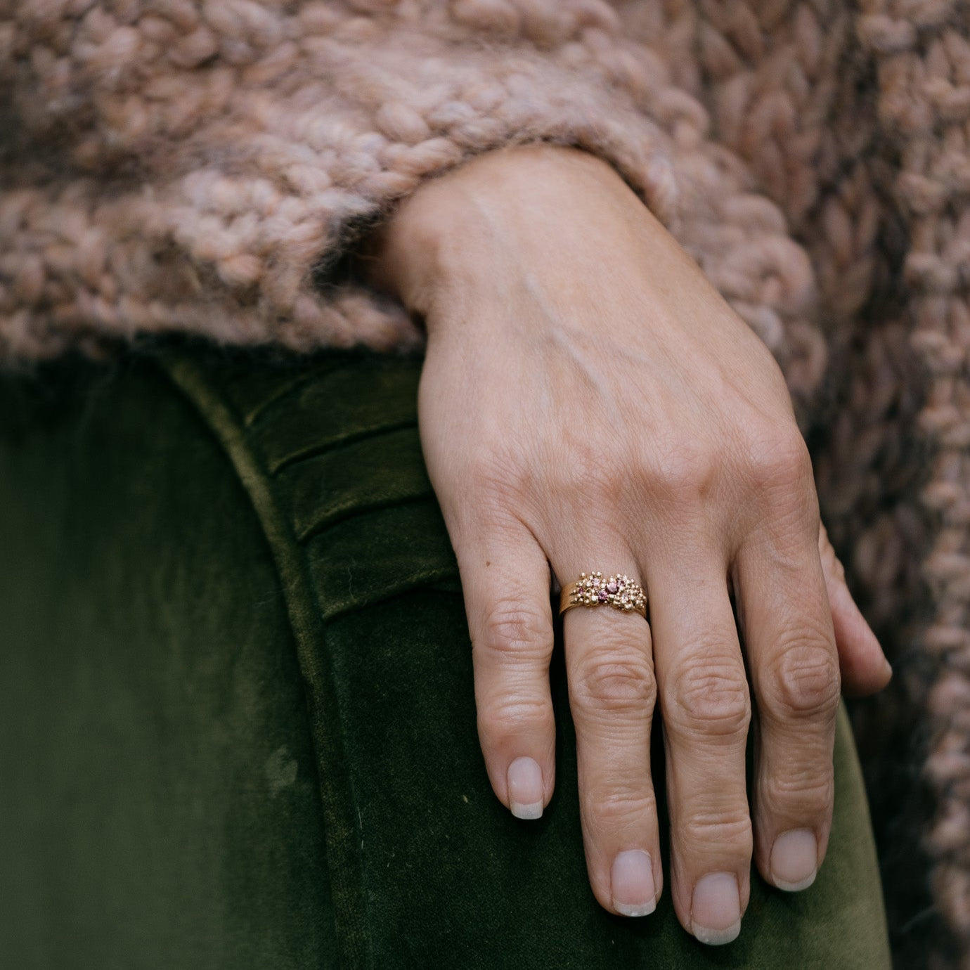 Cognac Whorl Ring