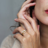 Diamond Contour Ring - 7 diamonds