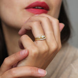 Diamond Contour Ring - 7 diamonds