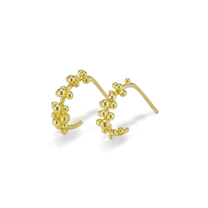 Granule Hoops - 18ct Yellow Gold