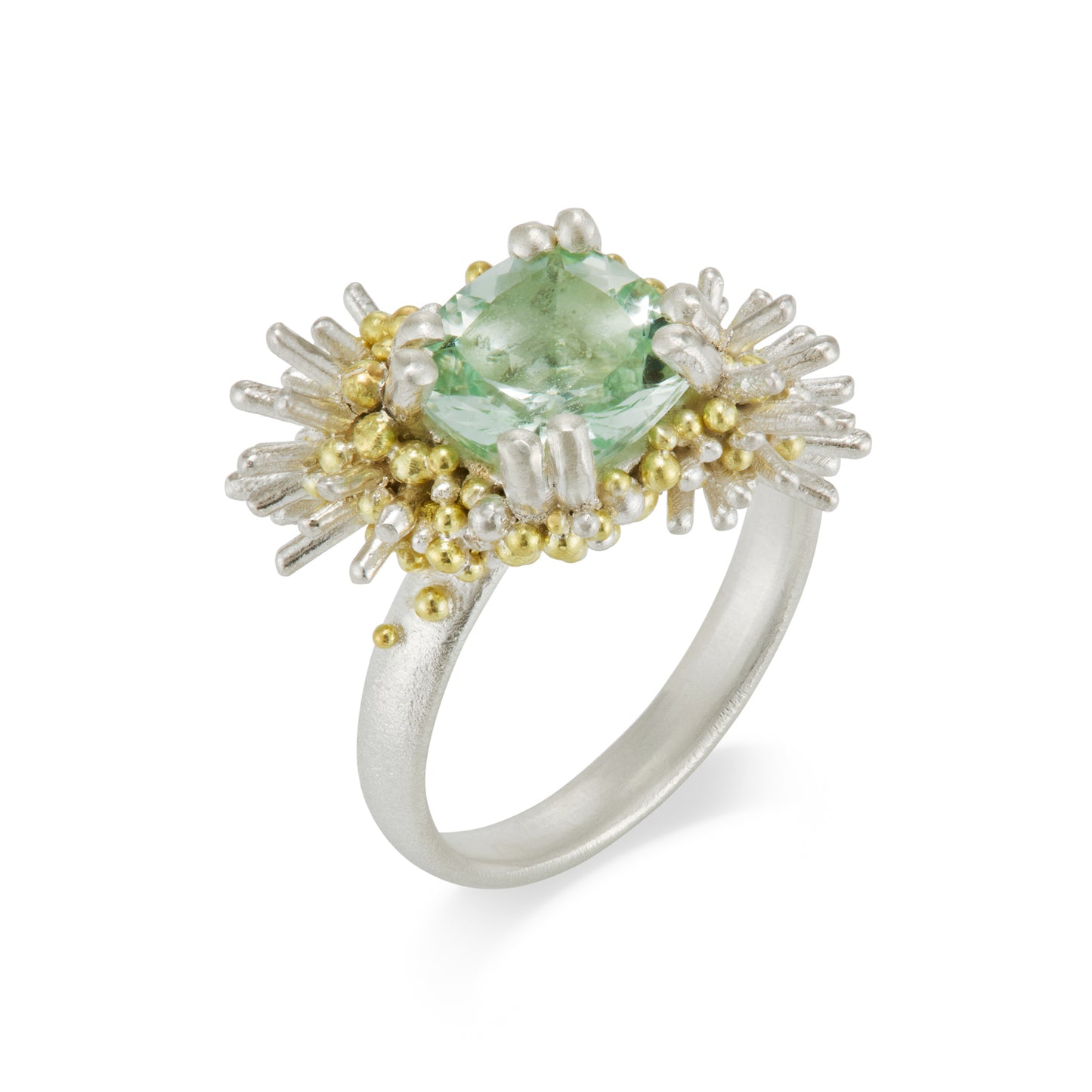 Reef Urchin Cocktail Ring - Green Amethyst