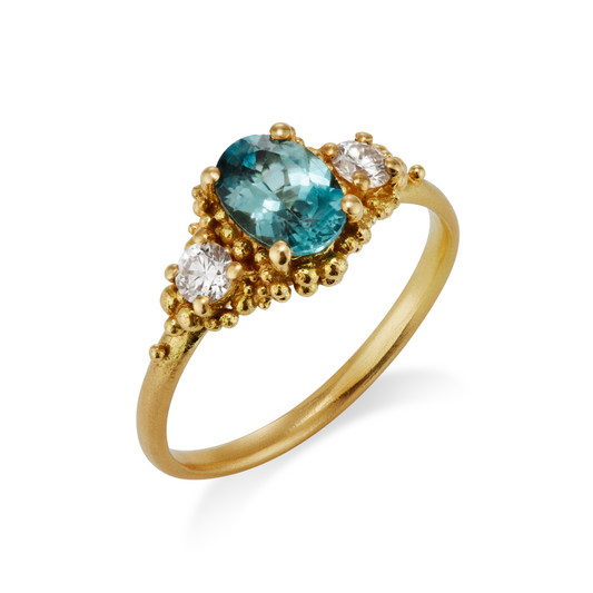 Oval Cluster Ring - Tapered
