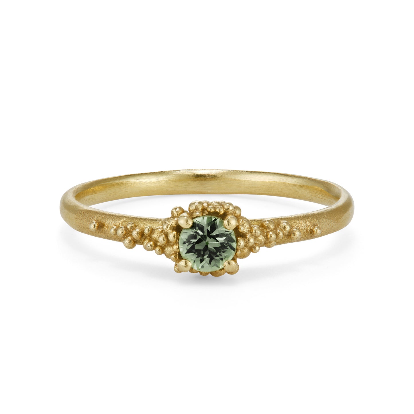 Cluster Ring - Green Sapphire