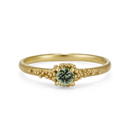 Cluster Ring - Green Sapphire