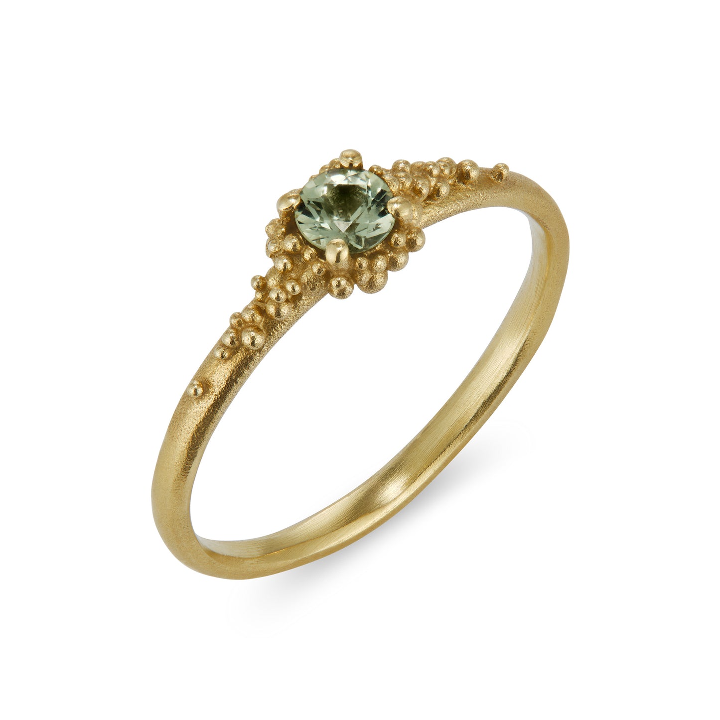 Cluster Ring - Green Sapphire