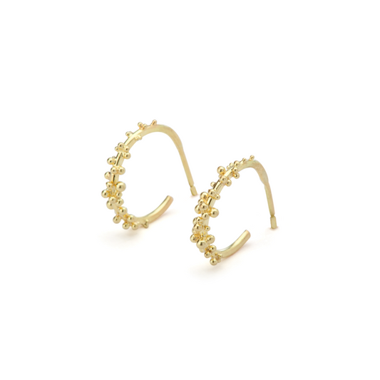 Granule Hoops - Gold